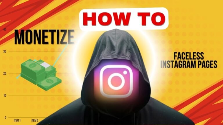 How to monetize faceless Instagram pages